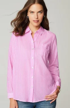 One-Pocket Shirred-Back Shirt | Jjill