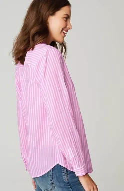 One-Pocket Shirred-Back Shirt | Jjill