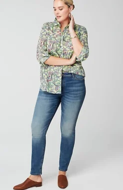 One-Pocket Shirred-Back Shirt | Jjill