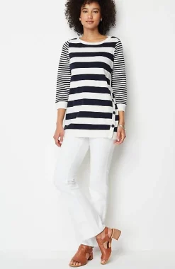 Organically Grown Cotton Button-Seamed Tunic | Jjill