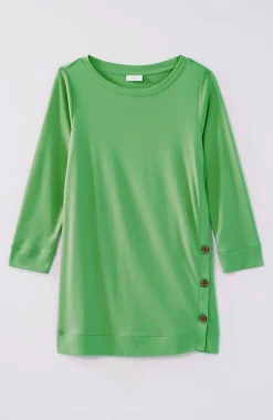 Organically Grown Cotton Button-Seamed Tunic | Jjill