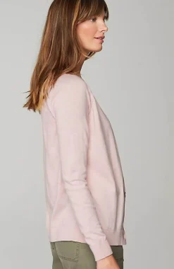 Organically Grown Cotton V-Neck Cardi | Jjill