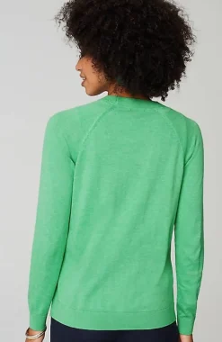 Organically Grown Cotton V-Neck Cardi | Jjill