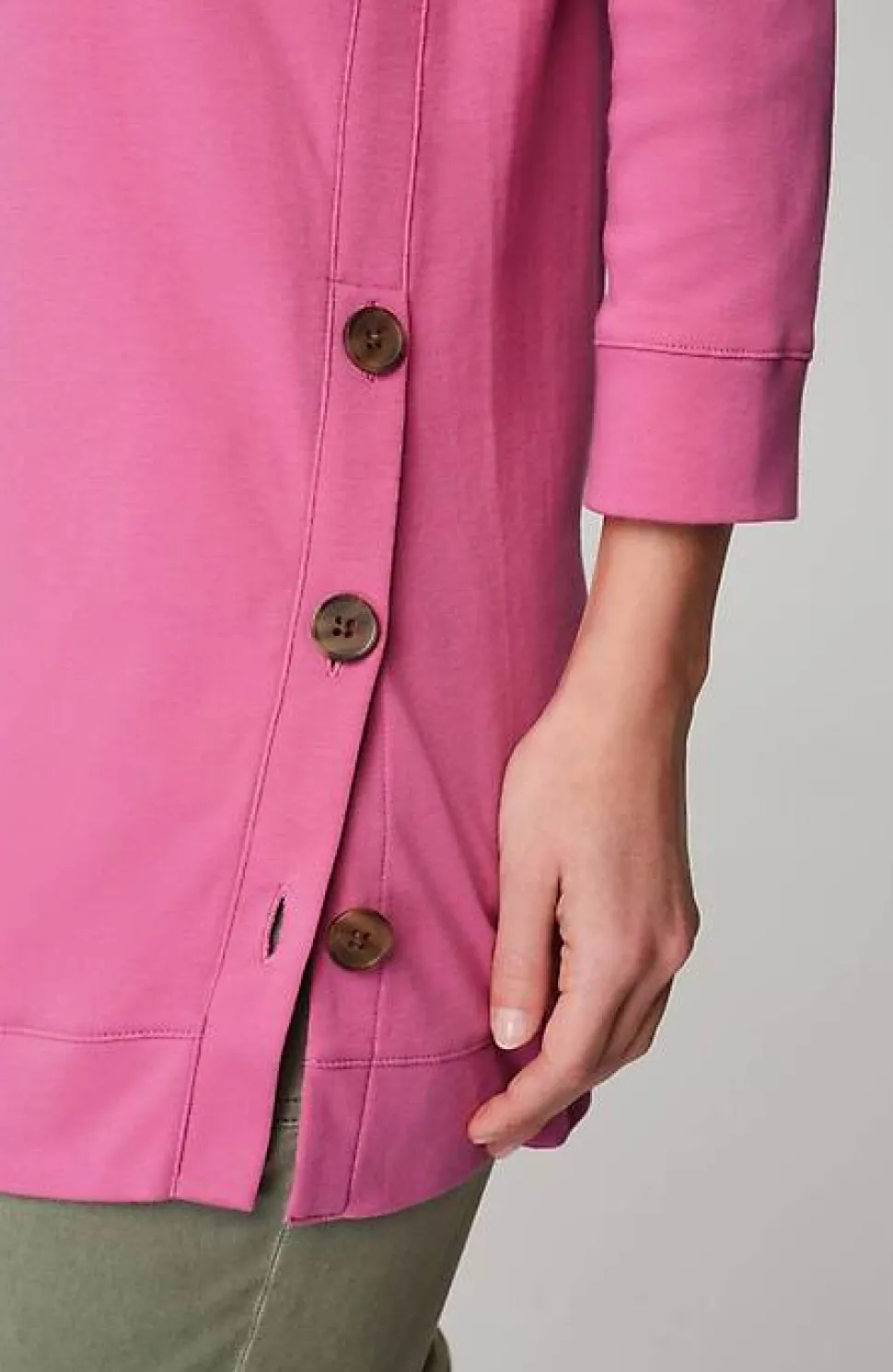 Organically Grown Cotton Button-Seamed Tunic | Jjill