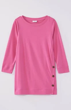 Organically Grown Cotton Button-Seamed Tunic | Jjill