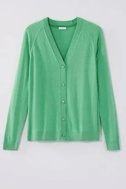 Organically Grown Cotton V-Neck Cardi | Jjill