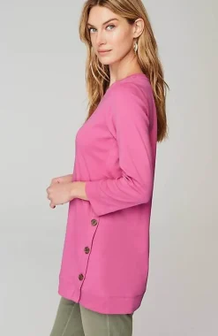 Organically Grown Cotton Button-Seamed Tunic | Jjill