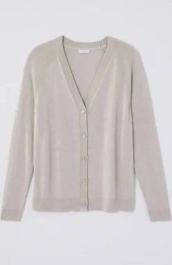 Organically Grown Cotton V-Neck Cardi | Jjill