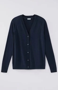 Organically Grown Cotton V-Neck Cardi | Jjill