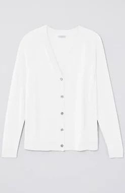 Organically Grown Cotton V-Neck Cardi | Jjill