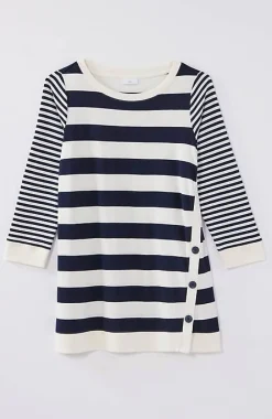 Organically Grown Cotton Button-Seamed Tunic | Jjill