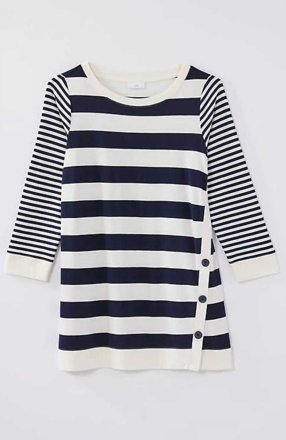 Organically Grown Cotton Button-Seamed Tunic | Jjill