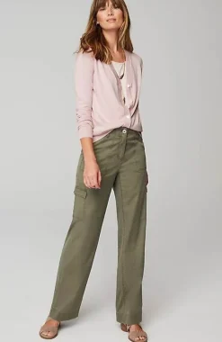 Organically Grown Cotton V-Neck Cardi | Jjill
