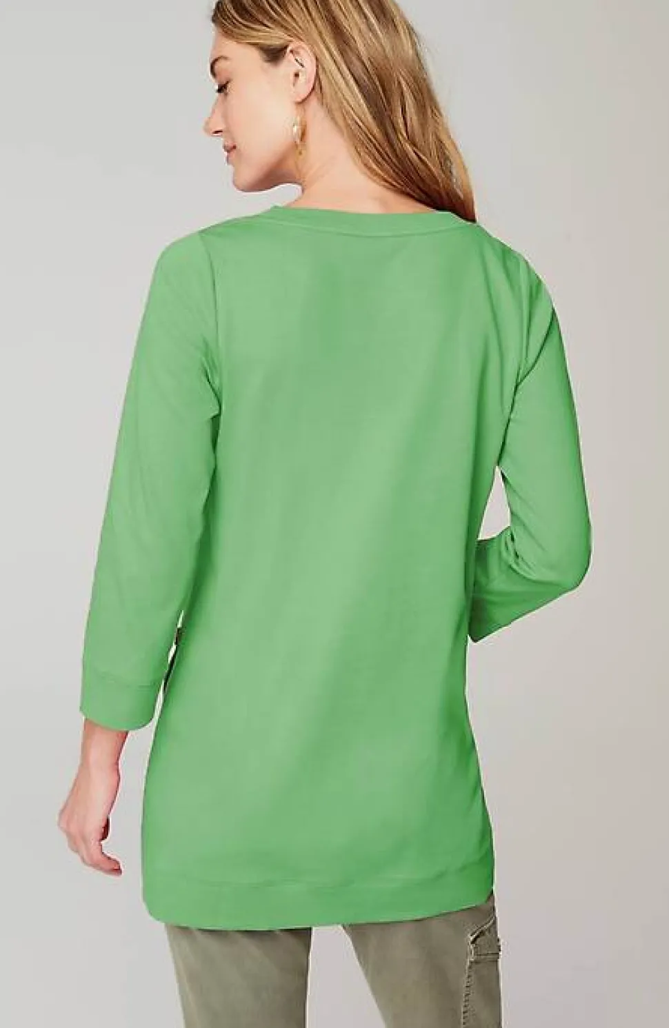 Organically Grown Cotton Button-Seamed Tunic | Jjill
