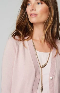Organically Grown Cotton V-Neck Cardi | Jjill
