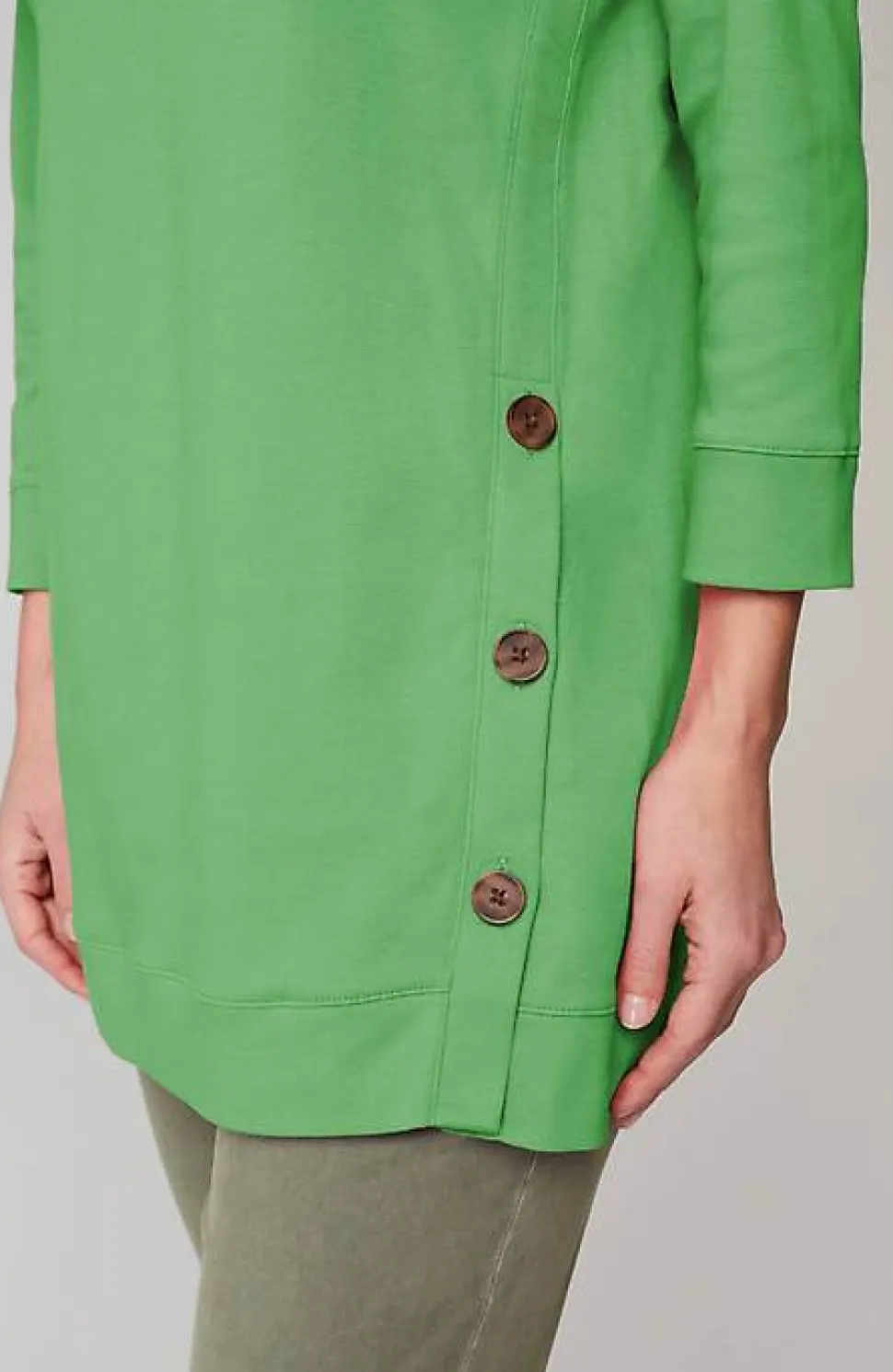 Organically Grown Cotton Button-Seamed Tunic | Jjill