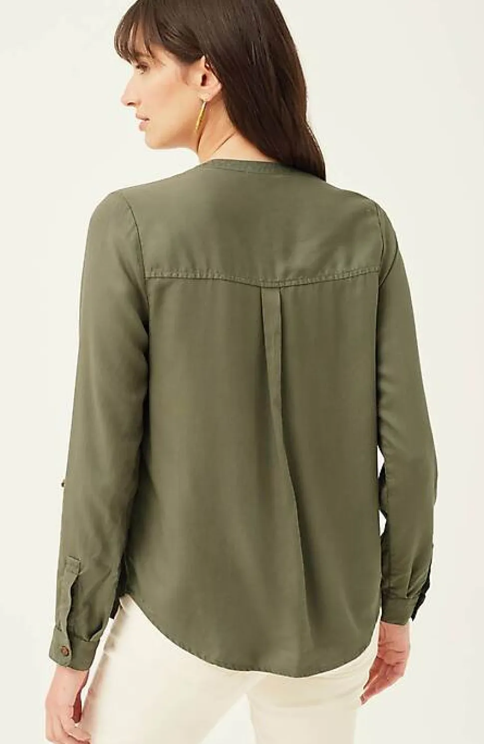 Overdyed Button-Front Camp Shirt | Jjill