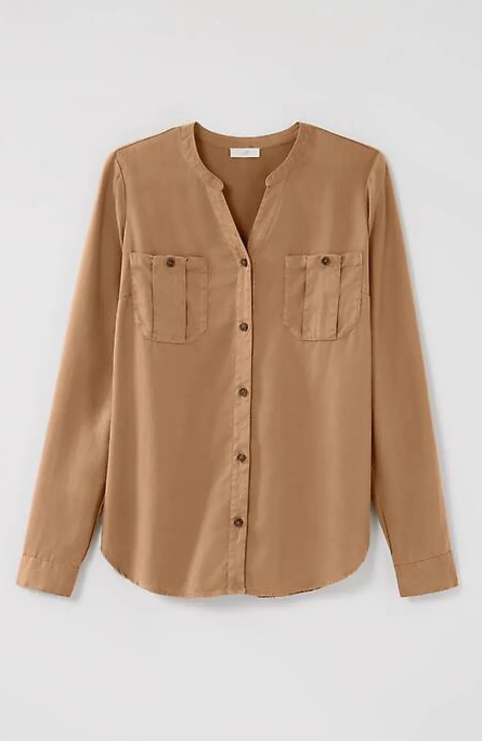 Overdyed Button-Front Camp Shirt | Jjill