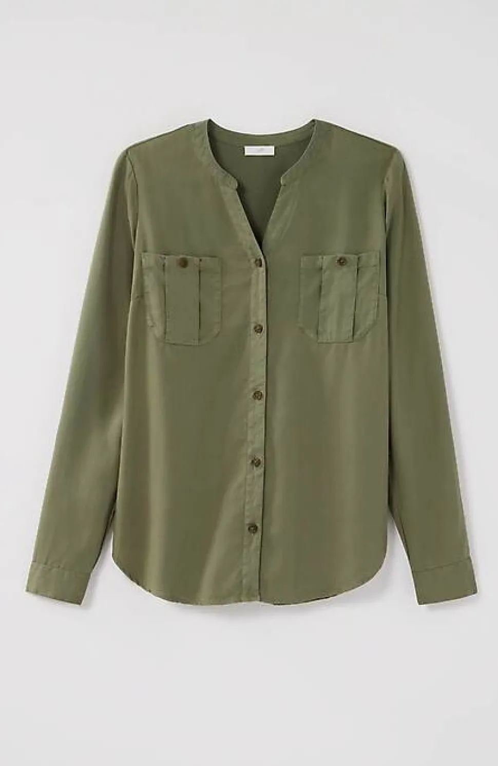 Overdyed Button-Front Camp Shirt | Jjill
