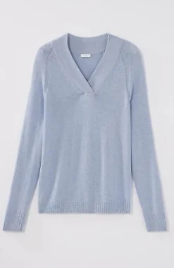 Overlapping-V-Neck Sweater | Jjill