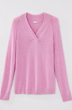 Overlapping-V-Neck Sweater | Jjill
