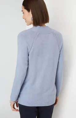 Overlapping-V-Neck Sweater | Jjill