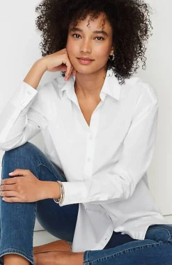 Oversized Cotton Poplin Tunic | Jjill