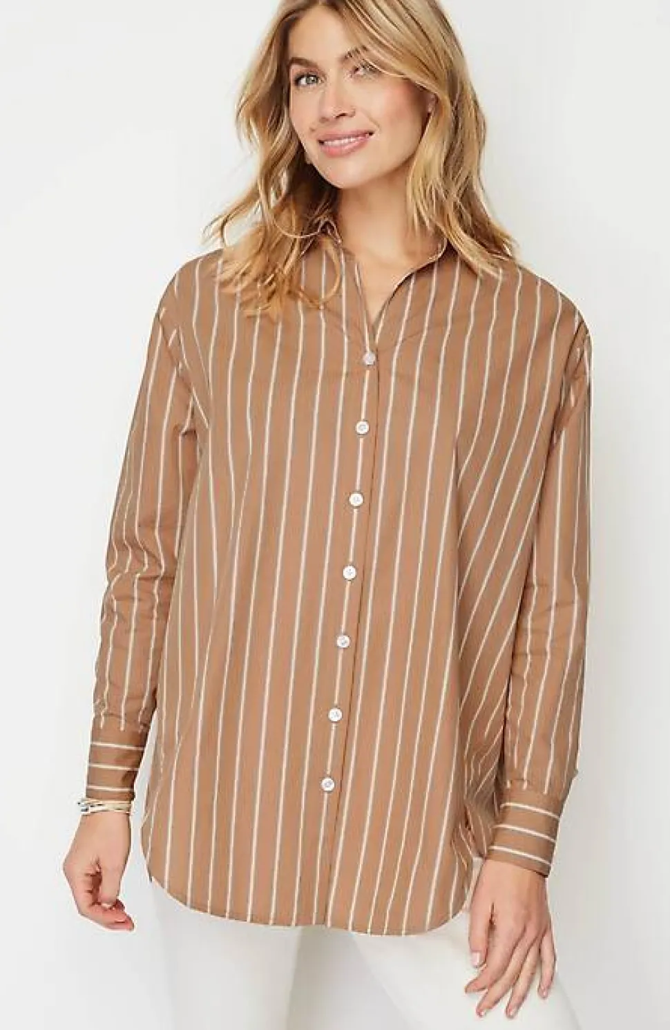 Oversized Cotton Poplin Tunic | Jjill