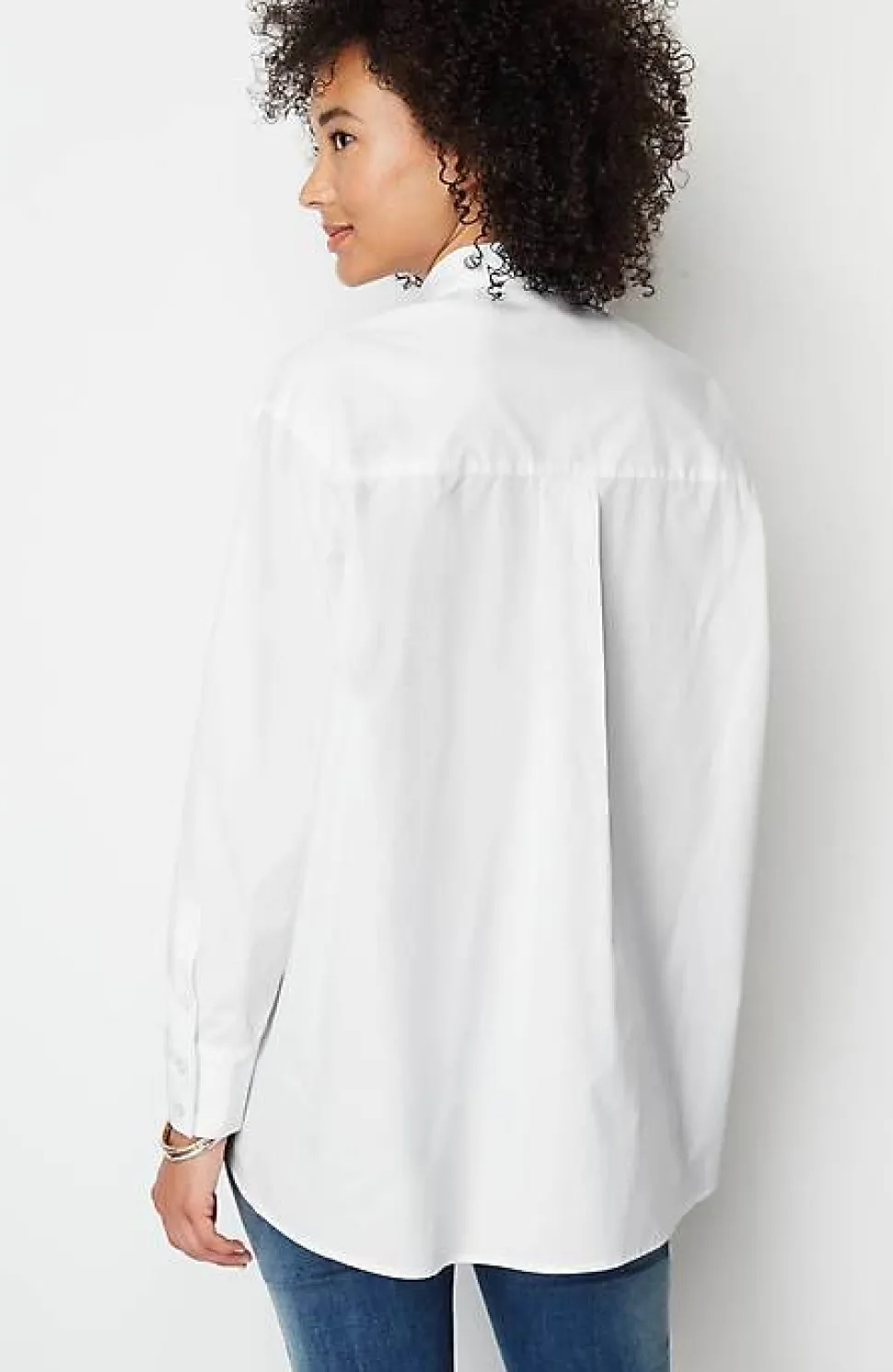 Oversized Cotton Poplin Tunic | Jjill