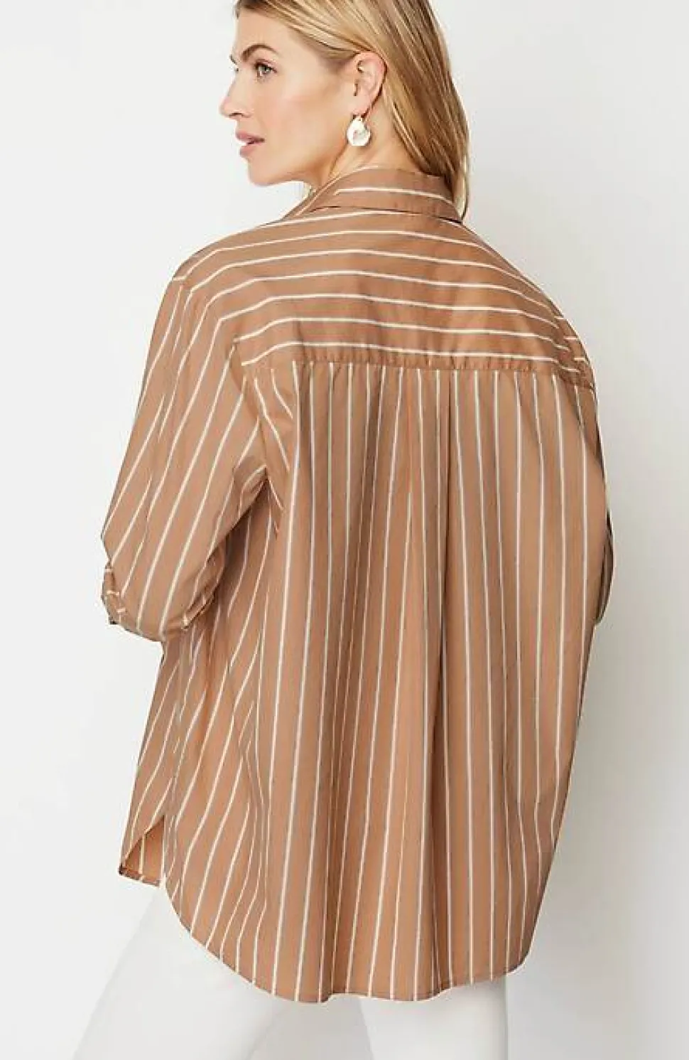 Oversized Cotton Poplin Tunic | Jjill
