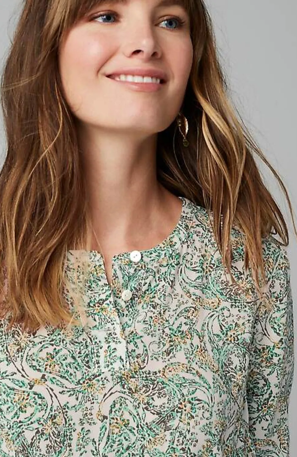 Paisley Henley Top | Jjill