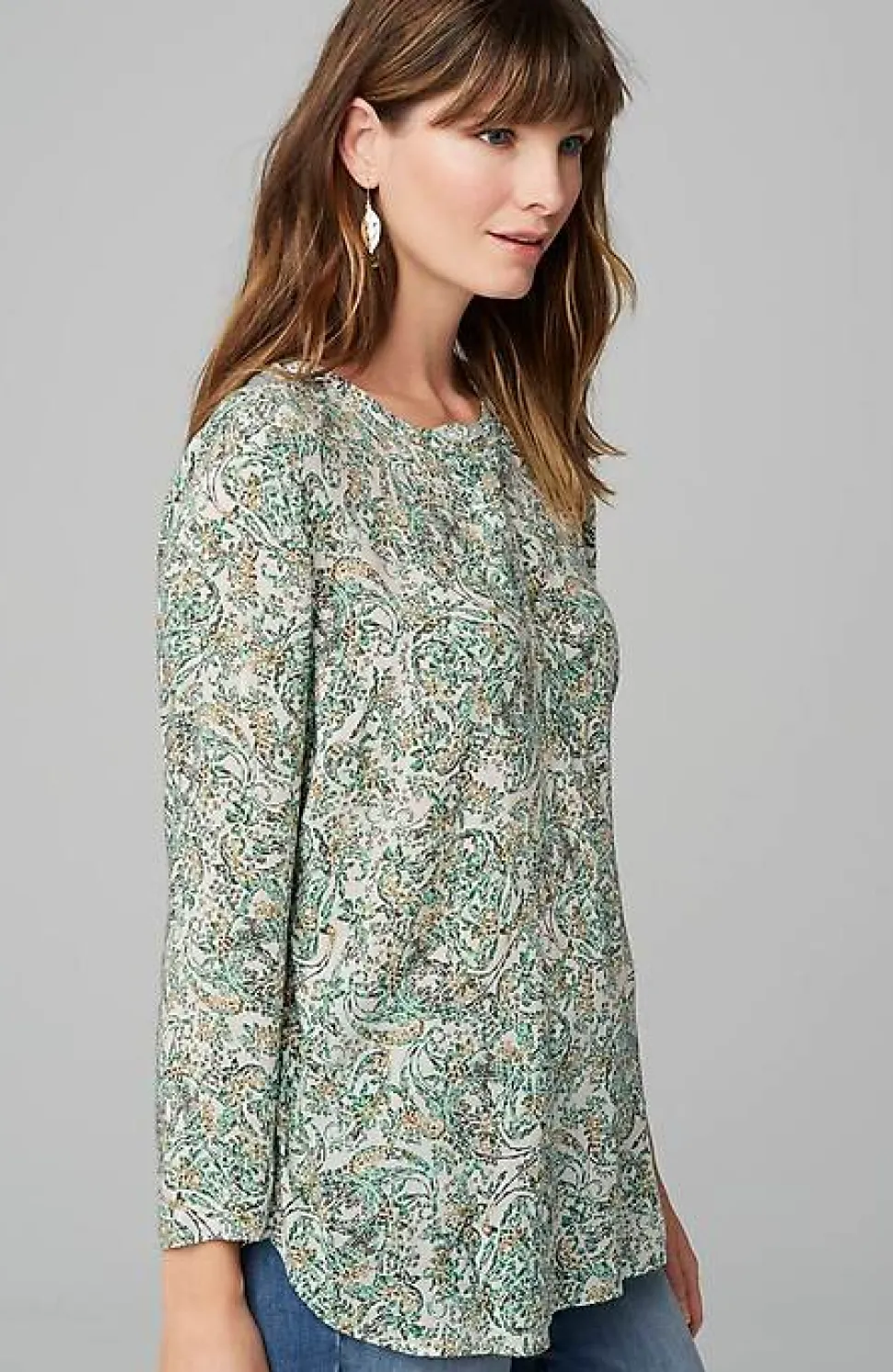 Paisley Henley Top | Jjill