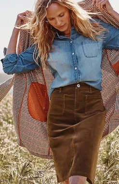 Patch-Pocket Skirt | Jjill