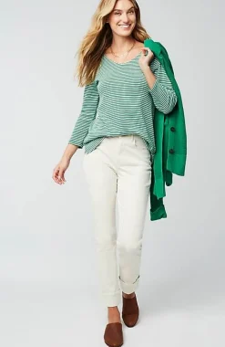 Pima 3/4-Sleeve V-Neck Tee | Jjill