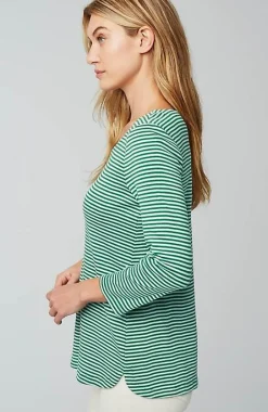 Pima 3/4-Sleeve V-Neck Tee | Jjill