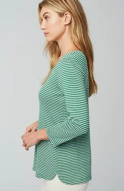 Pima 3/4-Sleeve V-Neck Tee | Jjill