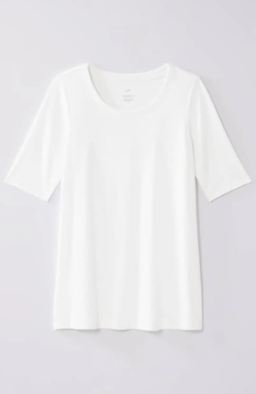 Pima-Slub Scoop-Neck Side-Slit Tee | Jjill