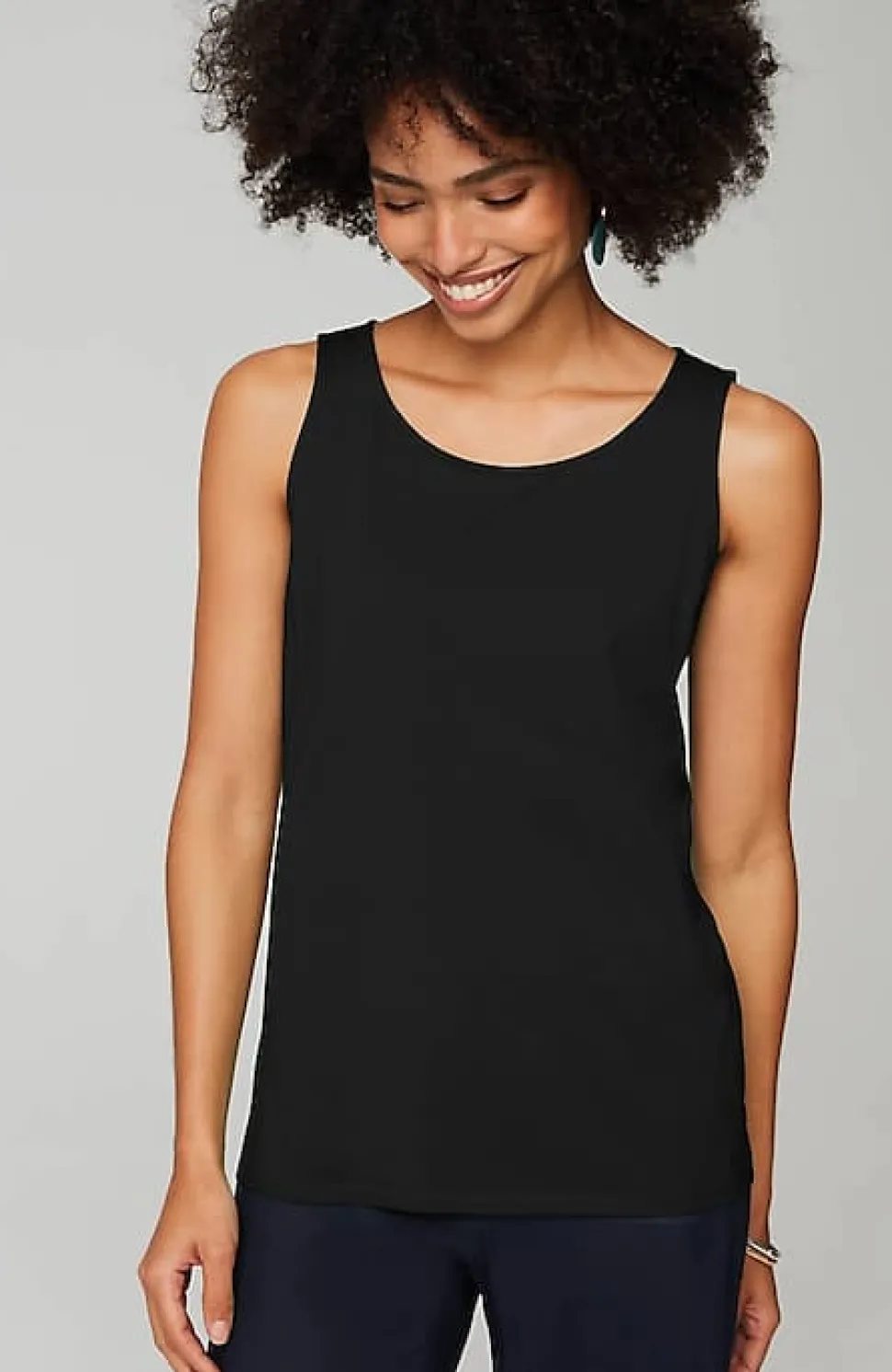 Pima-Stretch Knit Tank | Jjill
