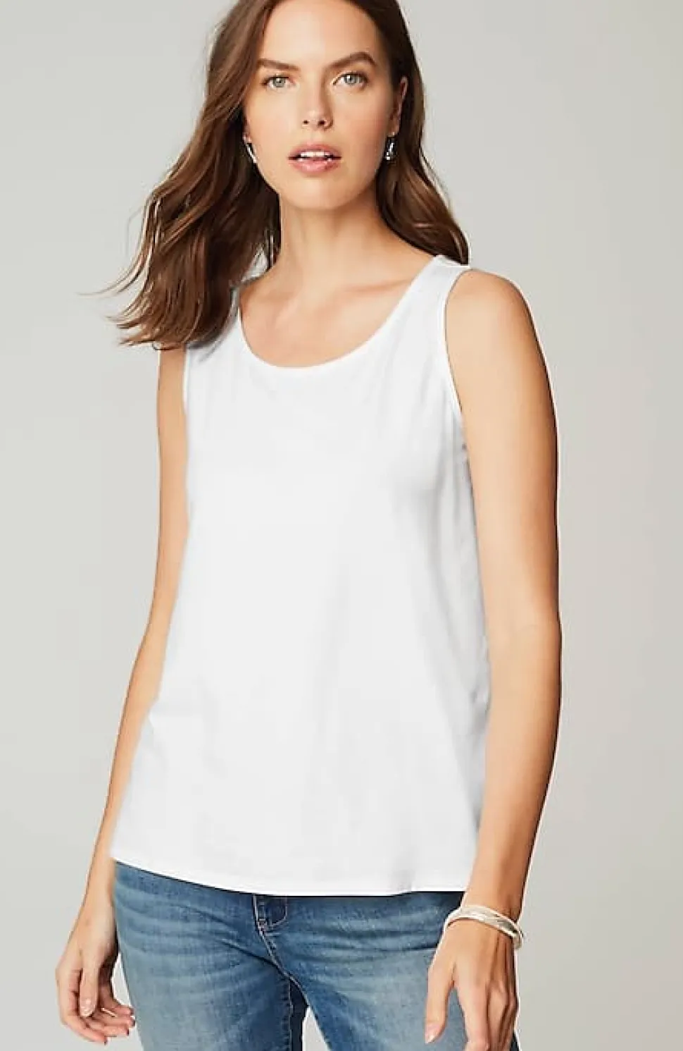 Pima-Stretch Knit Tank | Jjill