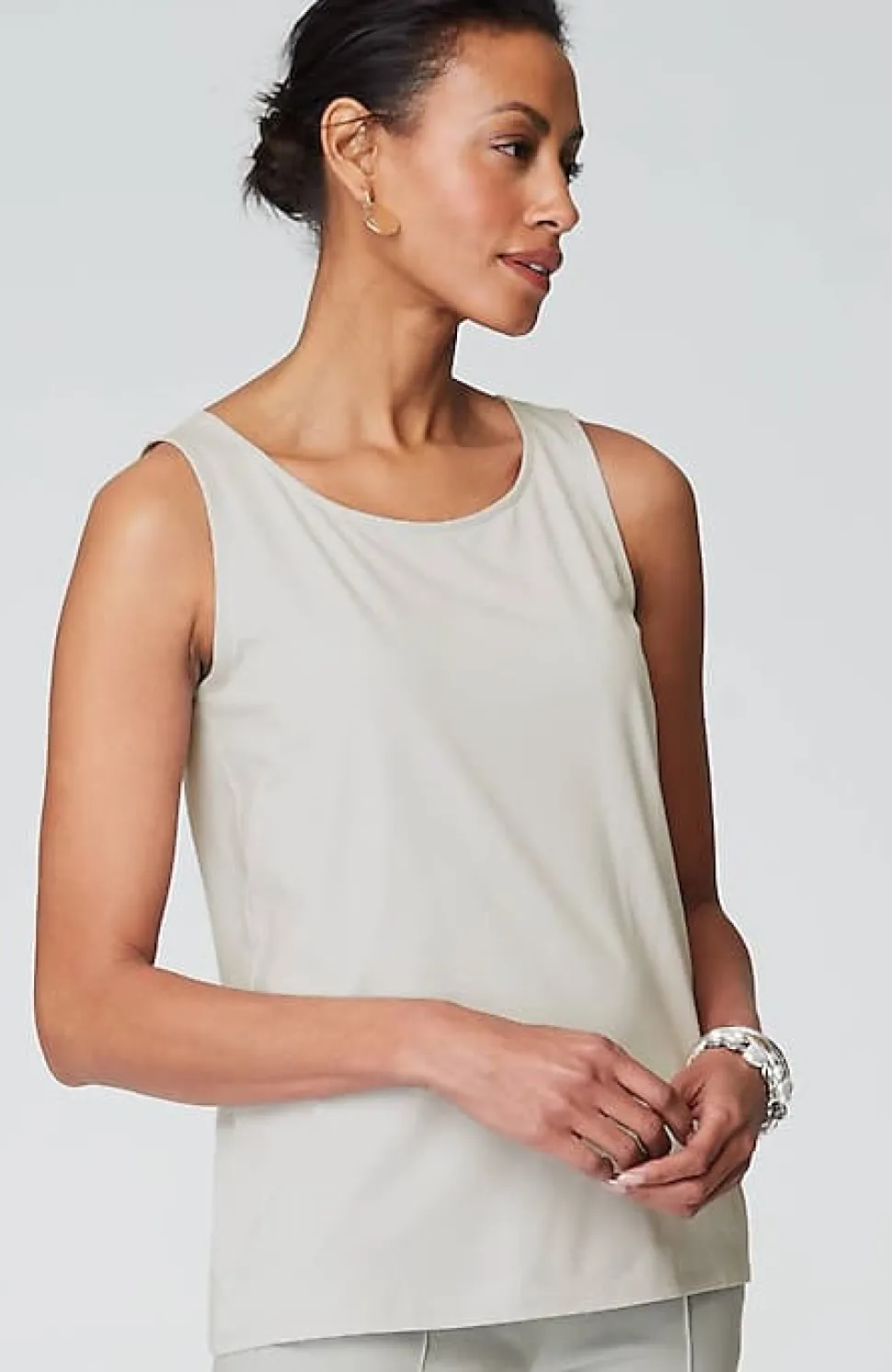Pima-Stretch Knit Tank | Jjill