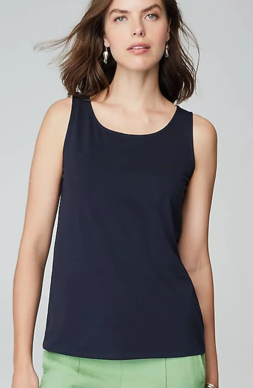 Pima-Stretch Knit Tank | Jjill