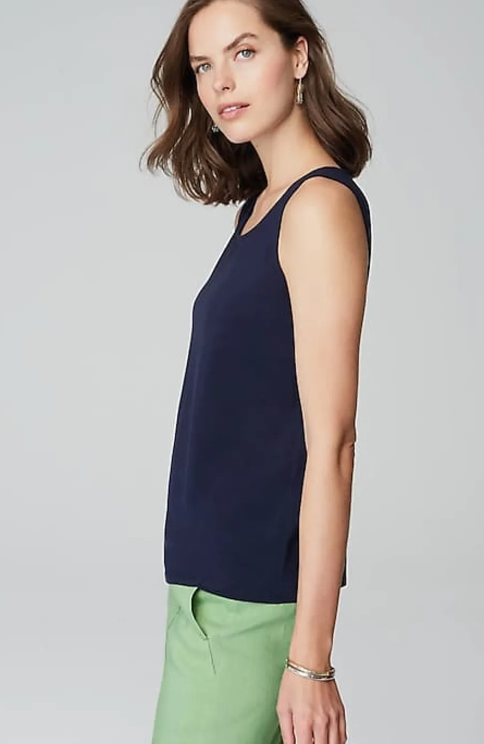 Pima-Stretch Knit Tank | Jjill
