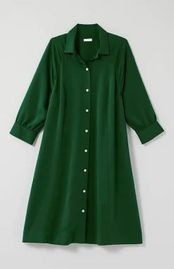 Pintucked A-Line Shirtdress | Jjill