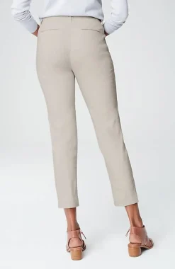 Pintucked Linen-Stretch Slim-Leg Pants | Jjill