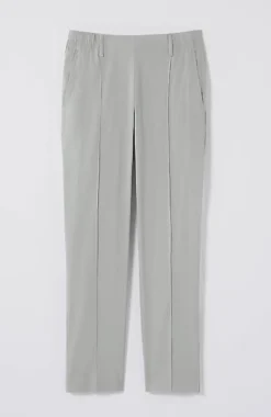 Pintucked Linen-Stretch Slim-Leg Pants | Jjill