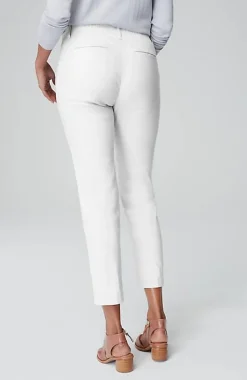 Pintucked Linen-Stretch Slim-Leg Pants | Jjill