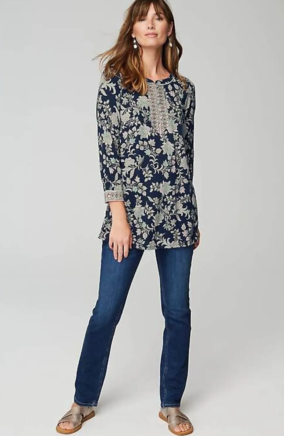 Piped Paisley Tunic | Jjill