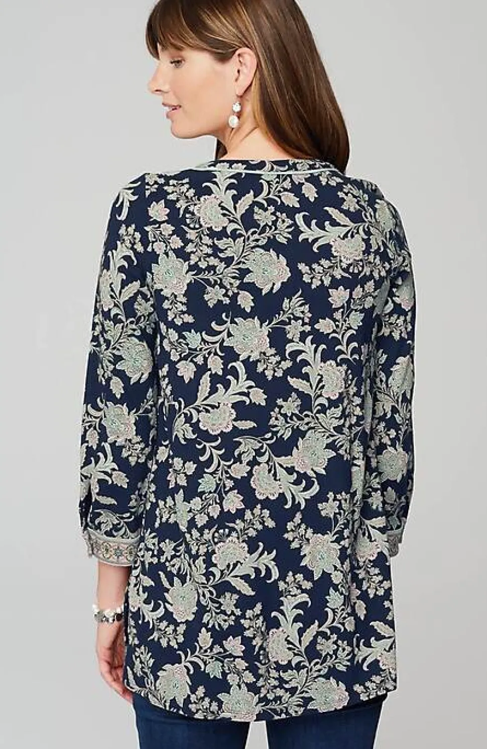 Piped Paisley Tunic | Jjill