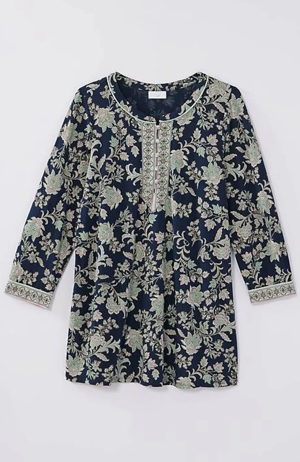 Piped Paisley Tunic | Jjill