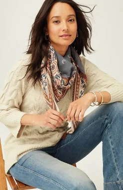Placed-Cable Crew-Neck Sweater | Jjill